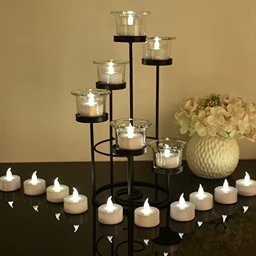 Wemarry 24 Pack Battery Tea Light Candles, Flickering Flameless Candles For Wedding Festival Home Decoration, Christmas Battery Tealights In Warm White, Last About 200 Hours #TOP4