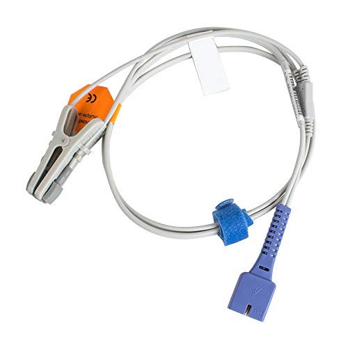 Denshine 9 Pins Oximax Veterinaria,SpO2 Sensore Ear Linguale VET per NELLCOR,1 m,per Luso di Animali