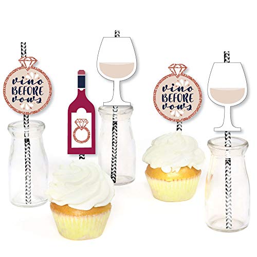 Decoración Pitillos Big Dot of Happiness Vino Before Vows miniatura 4