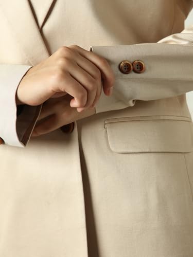 Image of High Star Women Solid Longline Length Oversized Notch Lapel Collar Full Sleeve Blazer