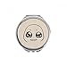 Pitiful Moist Eyes Black Happy Pattern Hand Compact Mirror Round Portable Pocket Glass