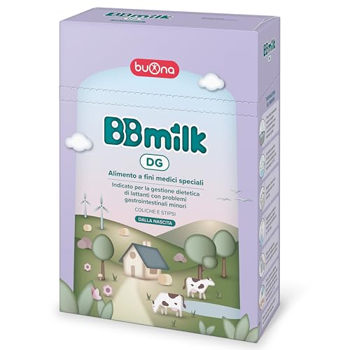 Buona Latte in Polvere per Coliche Neonato BBmilk DG 400g, Latte in Polvere per Neonati 0-12 Mesi con Coliche e Stipsi, Alimento a Fini Medici Speciali, Made in Italy