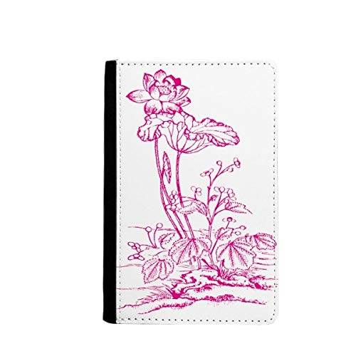 Protège-passeport portefeuille de voyage lotus multicolore, cadeau idéal de 5.8"
