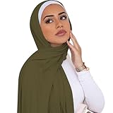 ANKOMINA Women Soft Cotton Muslim Jersey Hijab Head Wrap Scarves Fashion Long Scarf Shawls