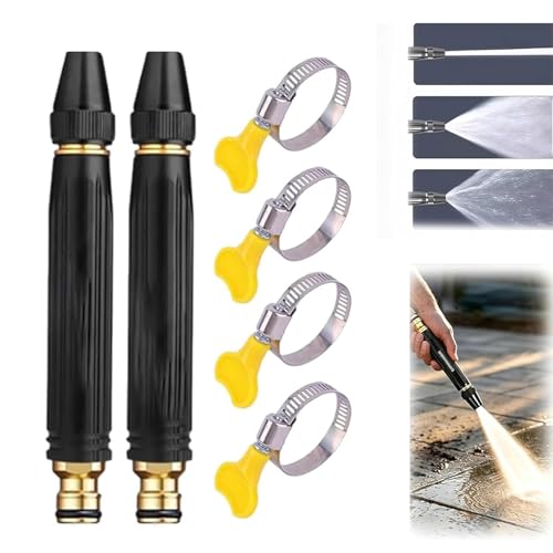 High Pressure Water Gun, 2026 Upgrade Powerful High-Pressure Water Gun for Car Cleaning, Adjustable Nozzle, High-Strength Aluminum Alloy Core, A Must-Have for for Watering Plants and Vegetables(2PCS)