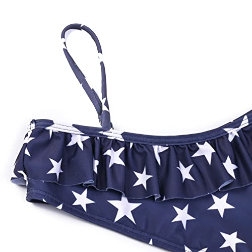 Childrenstar One Shoulder Swimsuits For Little Girls 4Th July Bathing Suits Beach Swimwear,4T 5T #TOP2