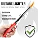 4 Pack Lighter Refillable Butane Lighters, Flexi-Wand Long Lighters for Candle Camping Fireplace Party BBQ Grill(Fuel Not Included)