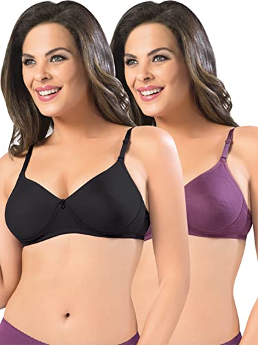 Image of SONARI Women's Non-Padded T-Shirt Bra | Wire-Free, Medium Coverage, Comfortable Polyester-Cotton Blend Fabric | Adjustable Straps, Ideal for Sports Catwalk