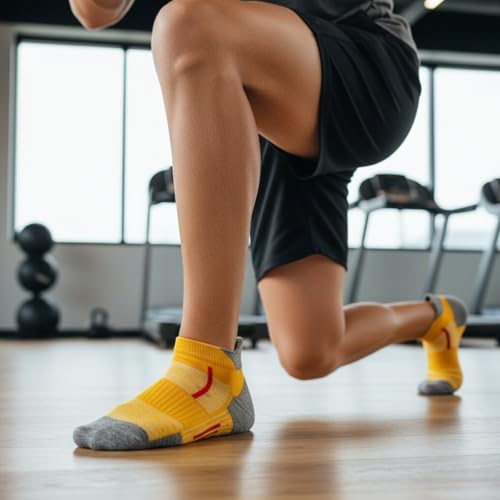 Image of Sockscarving Feel The Comfort Ankle Socks For Men Cotton, Gym Socks For Men WorkOut Breathable Low Cut Sports Socks With Heel Tab, Moisture Wicking, Pull On & Stretchable Free Size