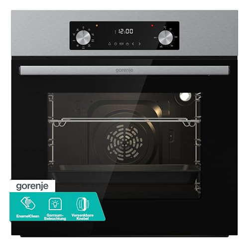 Gorenje BOA6737AO1X Einbaubackofen / 73 Liter/BigSpace/Heißluft / 250° maximale Ofentemperatur/EcoClean-Email / 2fach verglast / 9 Funktionen/EEK: A/Minimale Einbaumaße (HxBxT): 60x 56x 58 cm