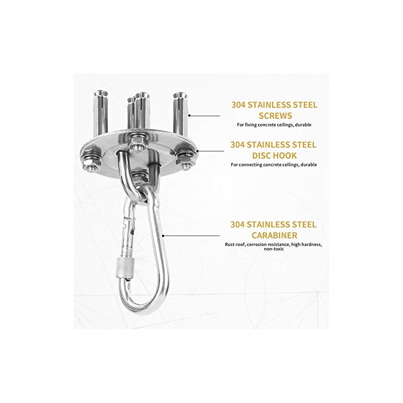 Colmanda Ganchos de Techo, 2 Piezas Techo Pared Gancho Acero Inoxidable