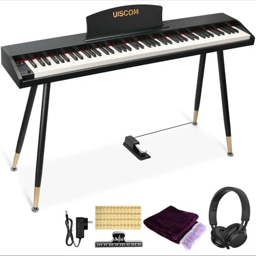 UISCOM Digital Piano Keyboard for Beginners,Full Size 88 Key Semi-Weighted