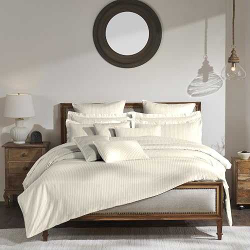 Image of MYTRIDENT Bedsheet for Double Bed, Classic King Size Bedsheet with 2 Pillow Covers, 210TC, 100% Cotton Bedsheet - Pearled Ivory