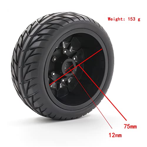 Goolrc Rc Car Tires 4Pcs Replacements For 12Mm 14Mm 17Mm Arrma Traxxas Hsp Tamiya Hpi Off-Road Vehicle Short Truck Rc Car Wheels Rc Car Tires B #TOP6