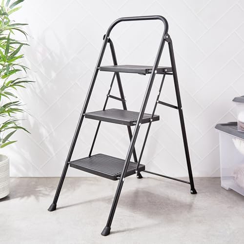 Image of Home Centre SS24-3 Step Steel Ladder - 66 CM X 38.5 CM X 87.5 CM - WK6207-3