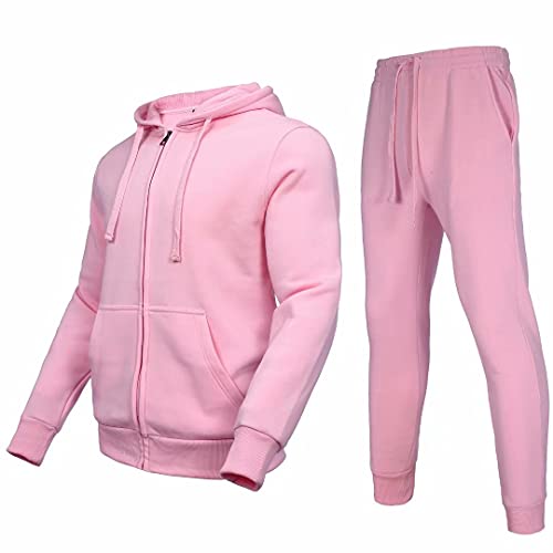 Men's hoodie sweatsuit Full-Zip fleece track suits casual jogger set outdoor sportswear