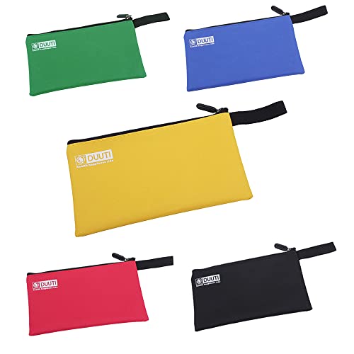 Tool Storage Bag, 5 Pcs Tool Pouch Bag, Wide Open Mouth Small Toolbag Organizer, Muti-Purpose, Blue, Black, Yellow, Green, Red
