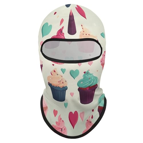 Balaclava Cupcake Candy Hearts Sweet para hombres y mujeres, máscara facial con protección solar y transpirable, cubierta completa para senderismo, ciclismo, correr y conducir miniatura 7