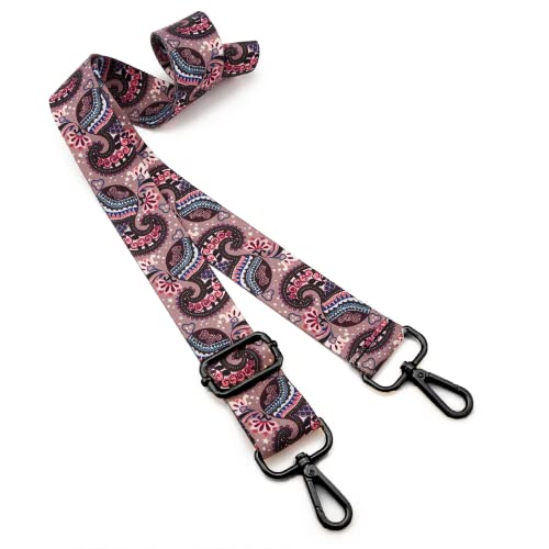 Image of ZOOEASS Nickel Buckles Wide Shoulder Strap Adjustable Replacement Belt Gun Buckles Guitar Style Crossbody Bag Strap