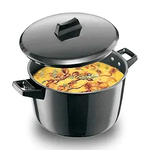 Hawkins Futura Hard Anodised Cook-n-Serve Bowl 5 L, 23 cm, 4.06 mm, Aluminium, Black