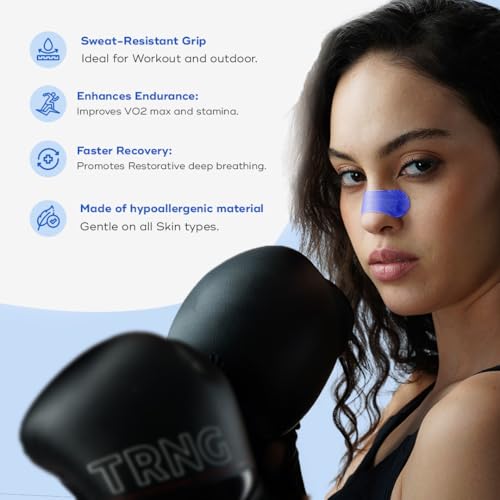 Image of BREATH FIX Large Size Nasal Strips 2.0 | Blue Colour | Nasal Strip for Breathing | Enhances Sleep & Athletic Performance | By Byte | Optimizes Oxygen Intake | Skin-Friendly & Flexible Fit | Sweat-Resistant | CDSCO Approved | 30 Strips