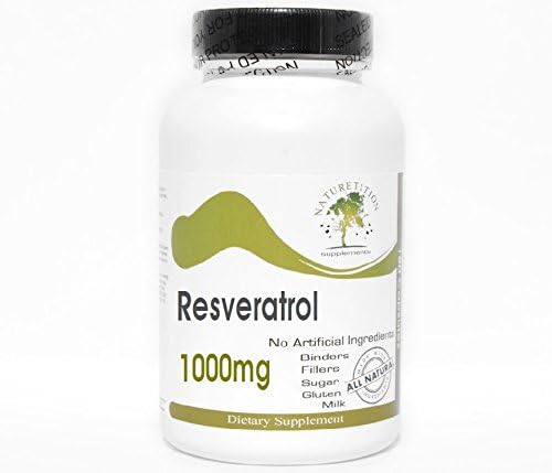 Resveratrol 1000mg ~ 180 Capsules - No Additives ~ Naturetition Supplements