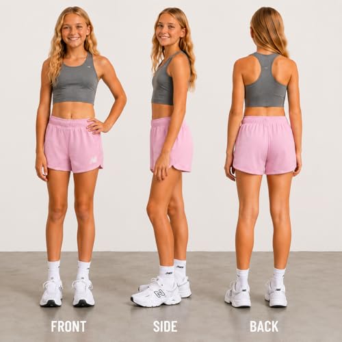 New Balance Girls 2 Pack Mesh Dolphin Running Shorts, Outdoor Performance - image 2