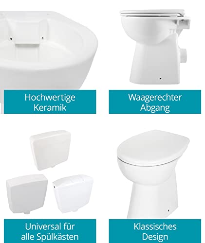 Stand-WC Calmwaters Elements – Spülrandloses WC Komplettset