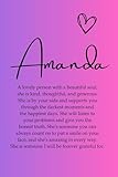 Amanda: A personalised notebook for women and girls, the perfect thoughtful birthday gift, ideal for best friends, coworkers and work colleagues