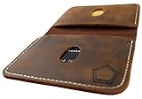 KNOXX Wallets Slim Leather Minimalist Men's Tough Wallet Cardholder Brown - Handmade