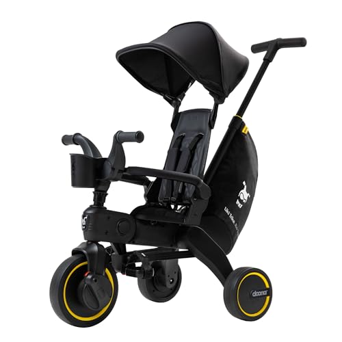 Image of Doona Liki Trike, Midnight Edition - 5-in-1 Compact, Foldable Tricycle - Suitable for Toddlers 10 to 36 Months