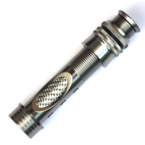 LureSport 2pcs Fly Reel seat Aluminum Body Carbon Tube Fishing Rod Building Component Repair Pole DIY Accessory (Silver Carbon Tube)