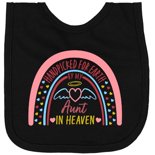 inktastic Handpicked for Earth By My Aunt in Heaven Rainbow Newborn Bib