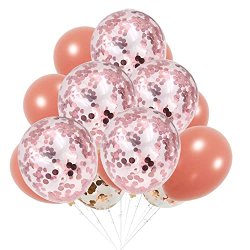 Image of Party Propz Rubber Latex Balloon, , Rose Gold - Set of 10