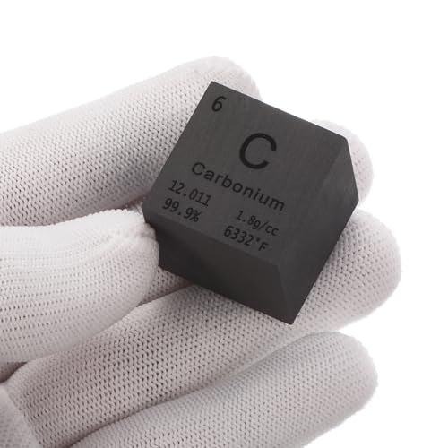 Image of PATIKIL 1 Inch Carbon Cube Metal Element High Density Block Pure Periodic Magnesium Block for Element Collections Teacher Lab Scientific Experiment, 25.4 mm