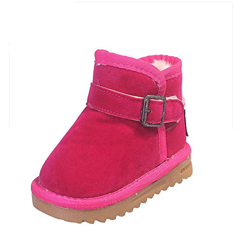 Baby Toddler Kids Boys Girls Winter Snow Boots Warm Shoes Anti-Slip Fur Lined Outdoor Short Ankle Booties(Toddler/Little Kid)