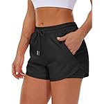 Mancreda Women's Running Shorts with Liner 3 Zipper Pockets Elastic Workout Athletic Gym Yoga Shorts - Image 2