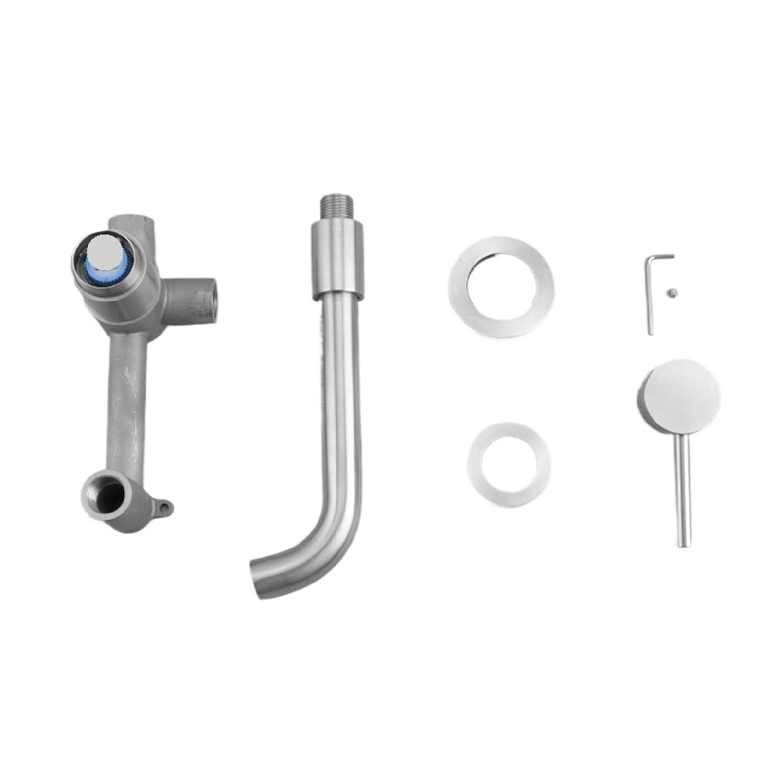Grifo de lavabo empotrado en pared con mezclador oculto de acero inoxidable 304