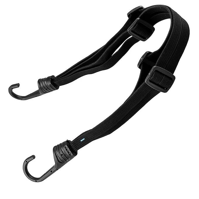 Image of Universal Fix Helmet Rope | Pack of 1 | Elastic Luggage Net for Motorcycle, Bike, Scooter | Strong Cargo Straps for Helmet & Luggage Storage (Standard)