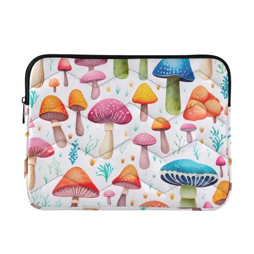 Funda para laptop 13-14 pulgadas con diseño Mushrooms Cartoon