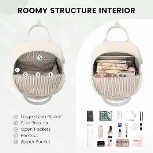 Image of LOVEVOOK Mini Backpack for Women Stylish Waterproof Backpack Purse with USB Port, Cute Daypack for College Travel Party