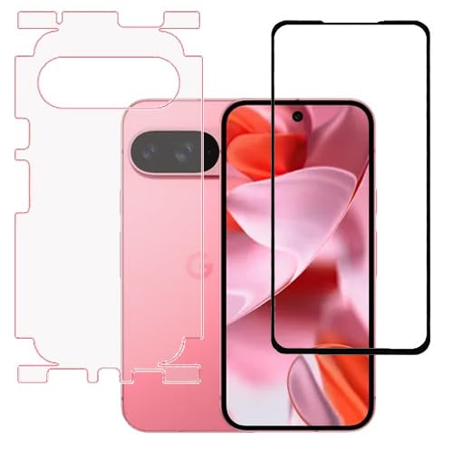 Image of Tempered Glass & Back Screen Protector Unbreakable Membrane Scratch Guard Transparent TPU Full Fit Protective, Case Friendly For GOOGLE PIXEL 9 PRO
