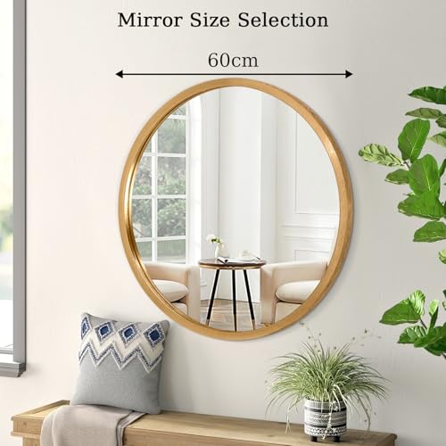 Image of AOAOPQ Small Matte Frame Circle Mirror for Wall Round Mirror for Bathroom Entryway Living Room Hallway Bedroom Gold Mirror Entryway Vanity