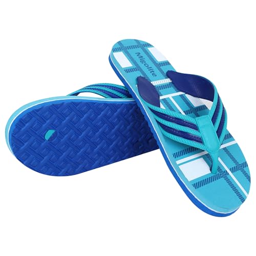 Image of Men's Stylish Checked Flip-Flops | Soft Sole Casual Slippers for Comfort