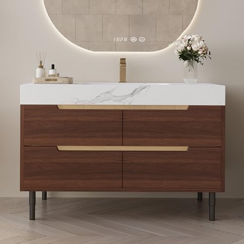 Glintee 36" Modern Bathroom Vanity with Ceramic Sink – Sintered
