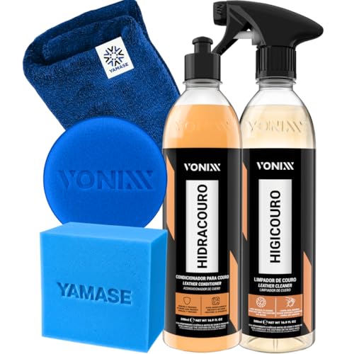 Limpeza e Hidratação de Couro Bancos Sofás Bolsas e jaquetas de Couro Vonixx Hidracouro e Higicouro