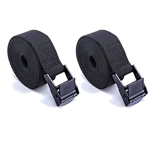 Premium Tie Down Nylon Strap - 2Pcs Cam Buckle Tie Down Straps Heavy Duty Secure Straps up to 500 lbs Capacity for Motorcycle,SUP, Kayak, Canoe, Surfboard, Cargo, Boat,Trailer