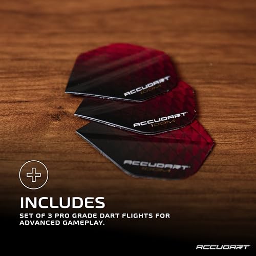 Pro Grade 100 Micron Dart Flights - Upgrade with Red, White, or Black Flights - Ideal for Steel or Soft Tip Darts - Set of 3