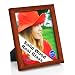 RPJC 8x10 Picture Frames Made of Solid Wood High Definition Glass for Table Top Display and Wall mounting photo frame Brown