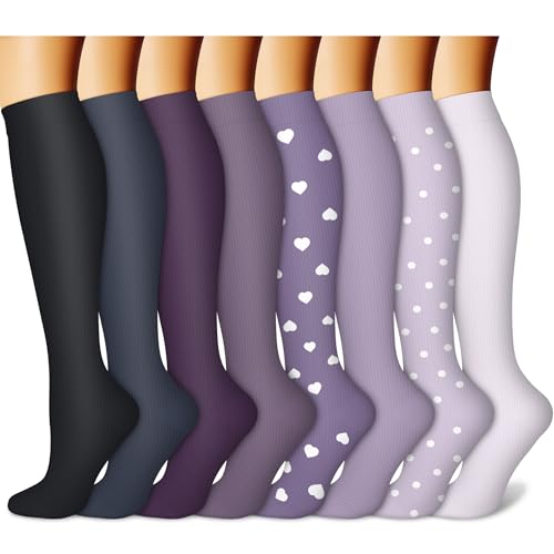 Image of Compression Socks (7 Pairs), 15-20 mmhg is BEST Graduated Athletic & Medical for Men & Women, Running, Flight, Travel, Nurses, Pregnant - Boost Performance, Blood Circulation